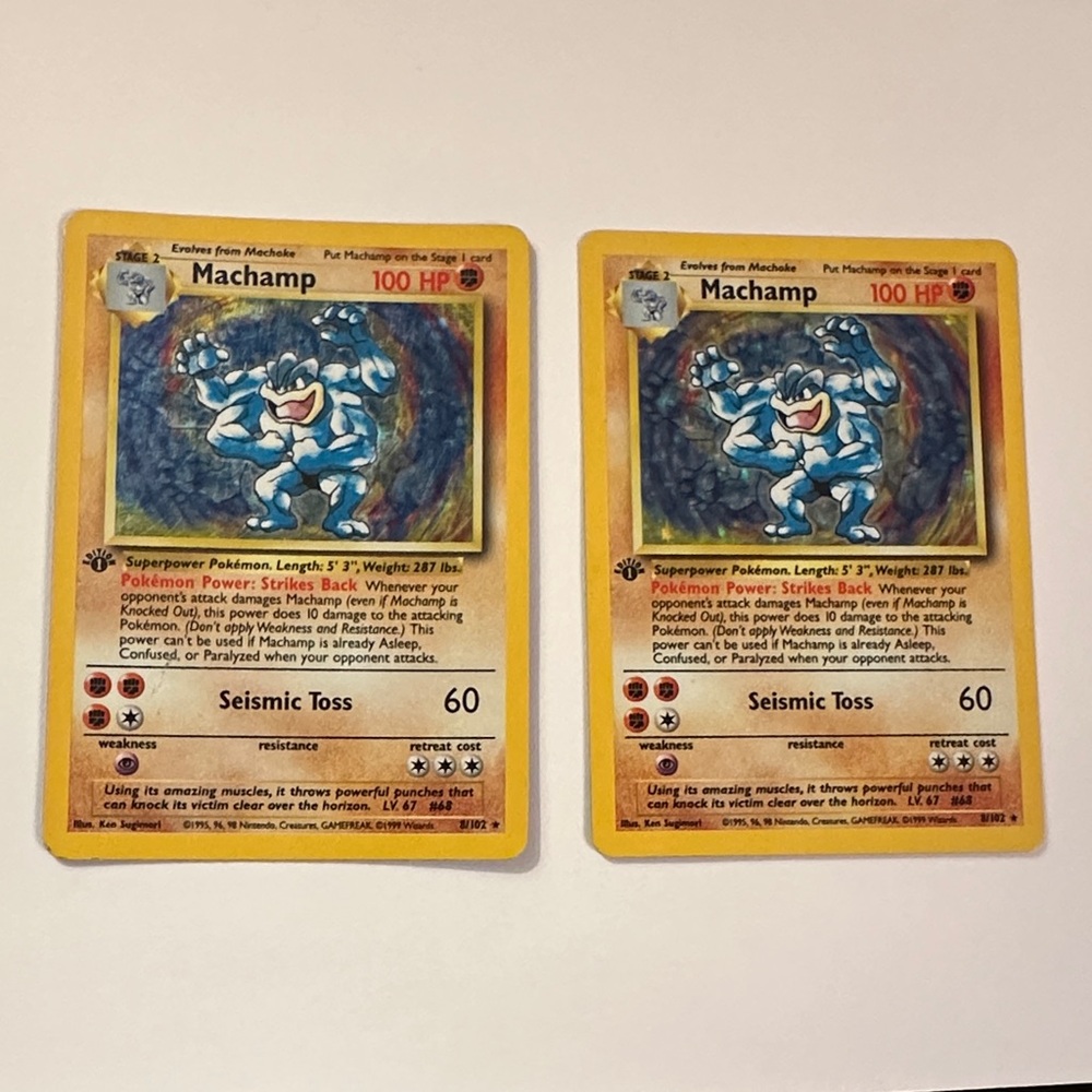 Set of 2 Machamp Pokémon Cards